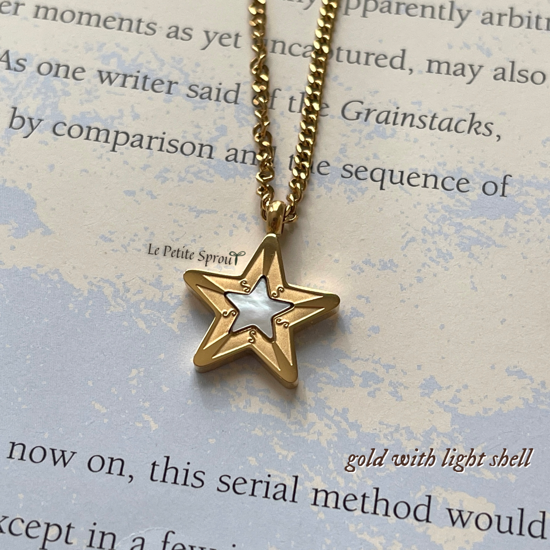 Stella Double-Sided Light Shell Necklace