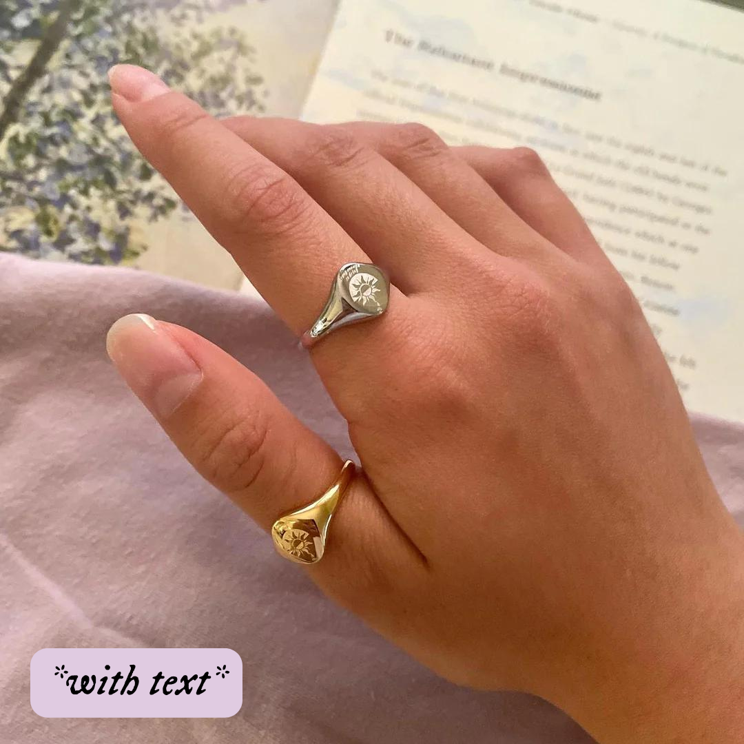 Strong Enough Dainty Ring *WITH & WITHOUT TEXT, PLEASE READ*