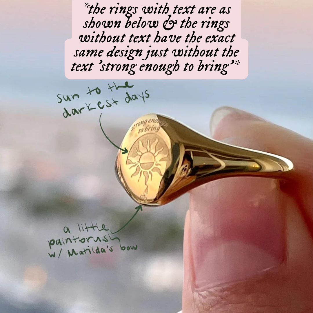 Strong Enough Dainty Ring *WITH & WITHOUT TEXT, PLEASE READ*