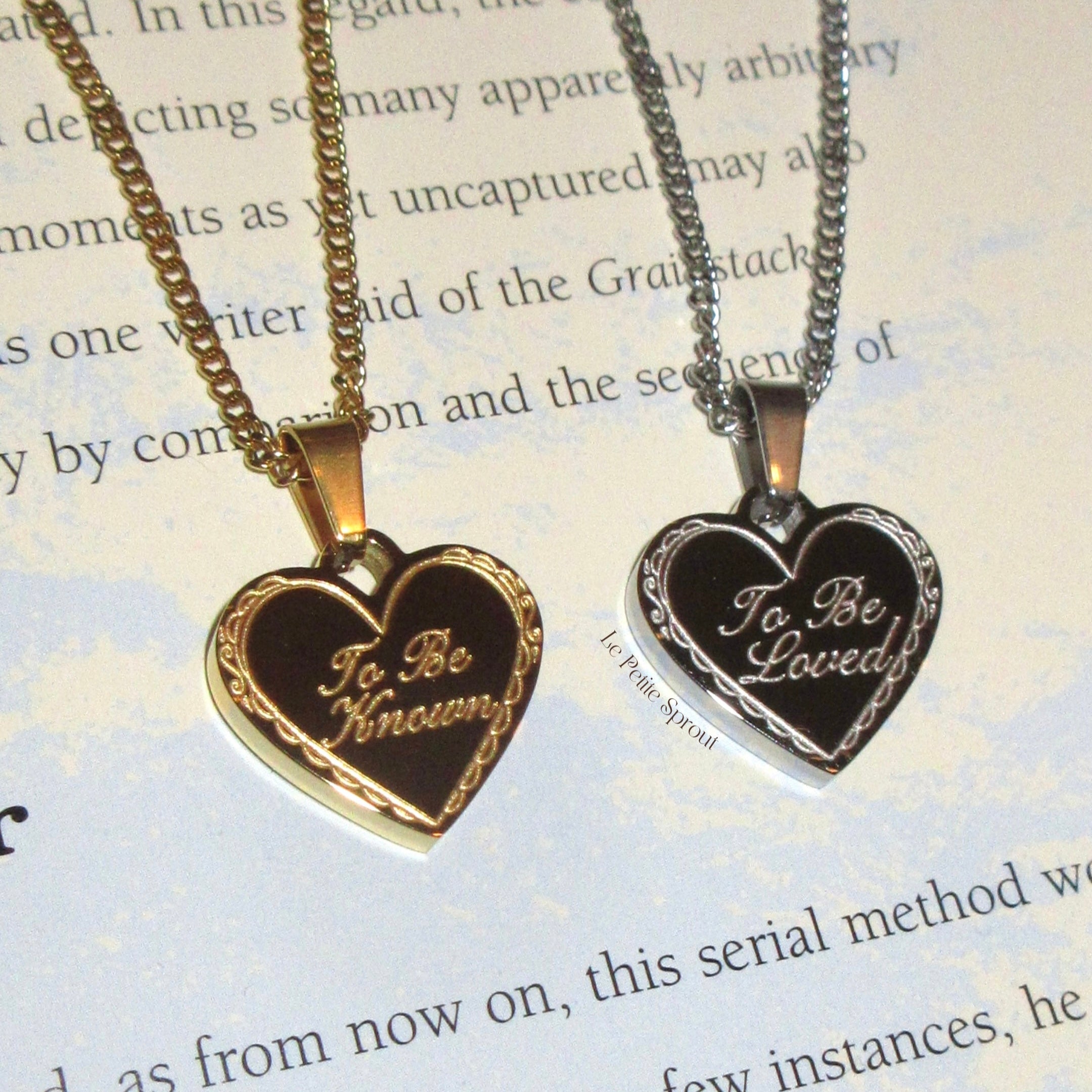 To Be Loved Double-Sided Necklace – Le Petite Sprout
