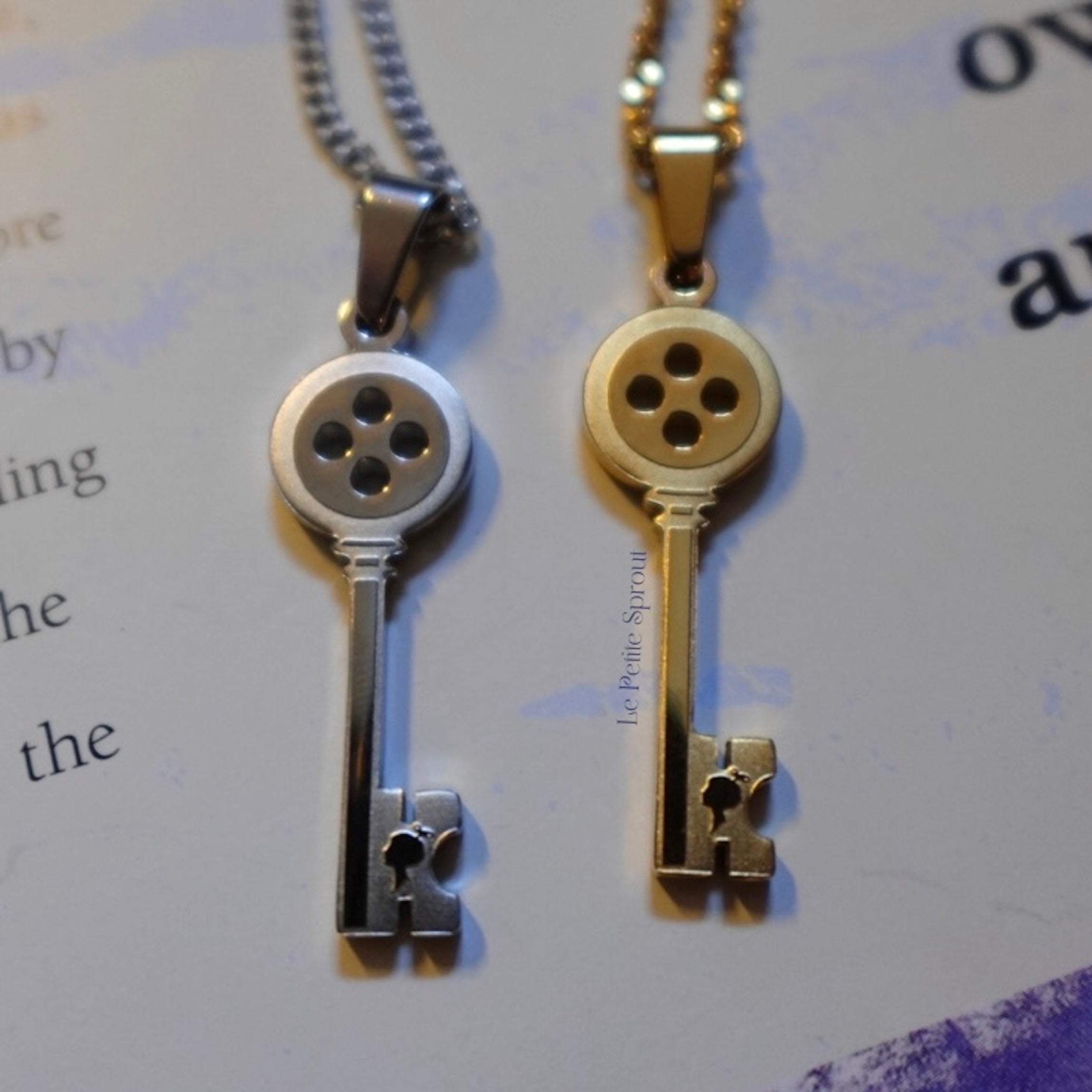 Button Key Necklace