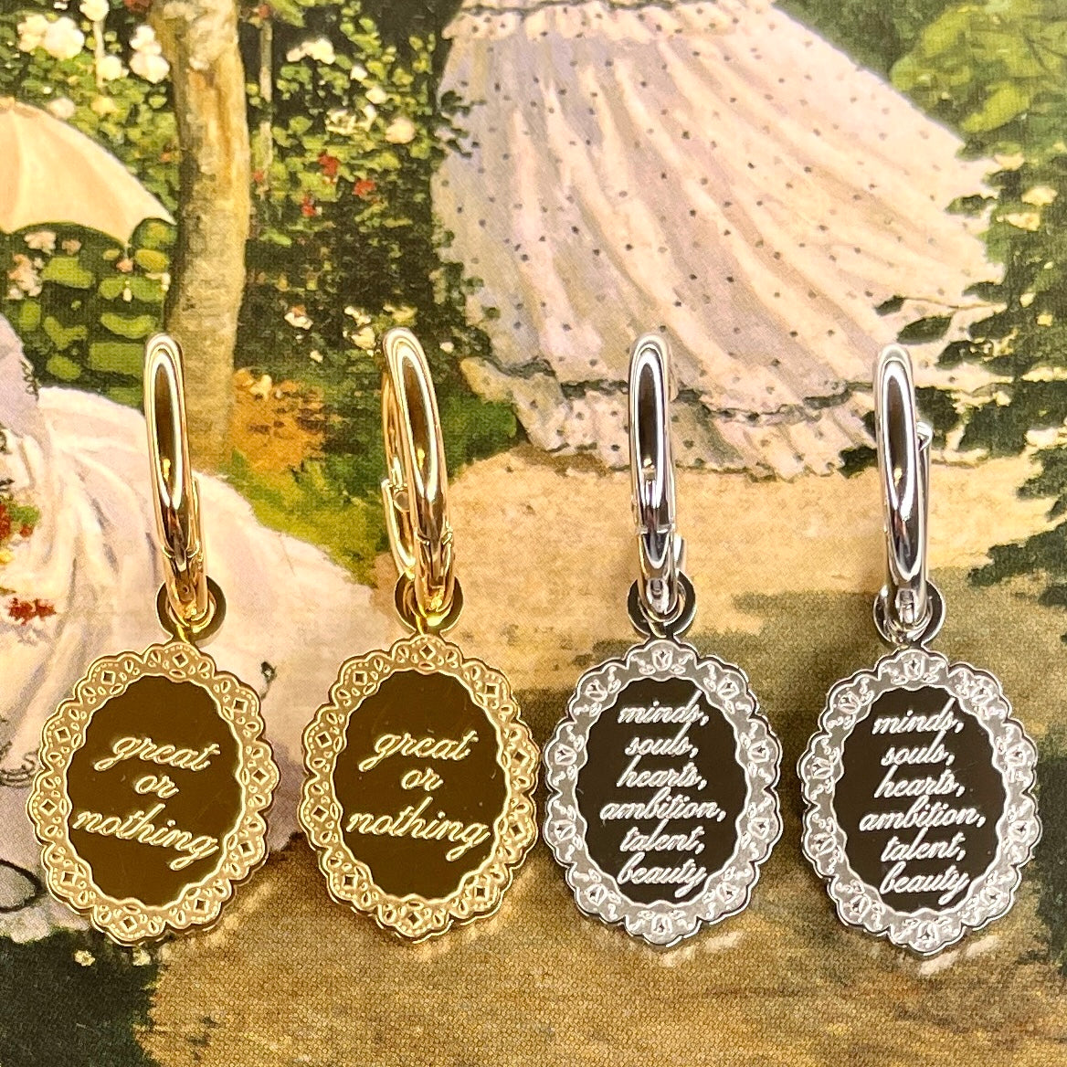 Great Beauty Double-Sided Mini Hoop Earrings