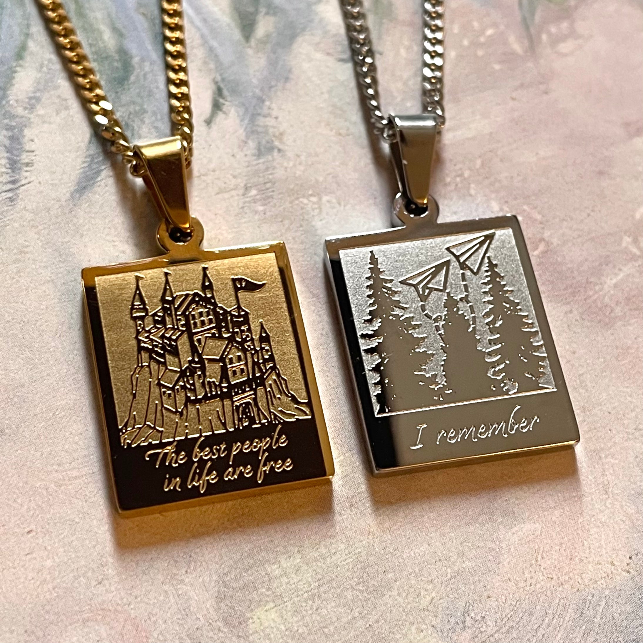 Castle in the Woods Double-Sided Necklace