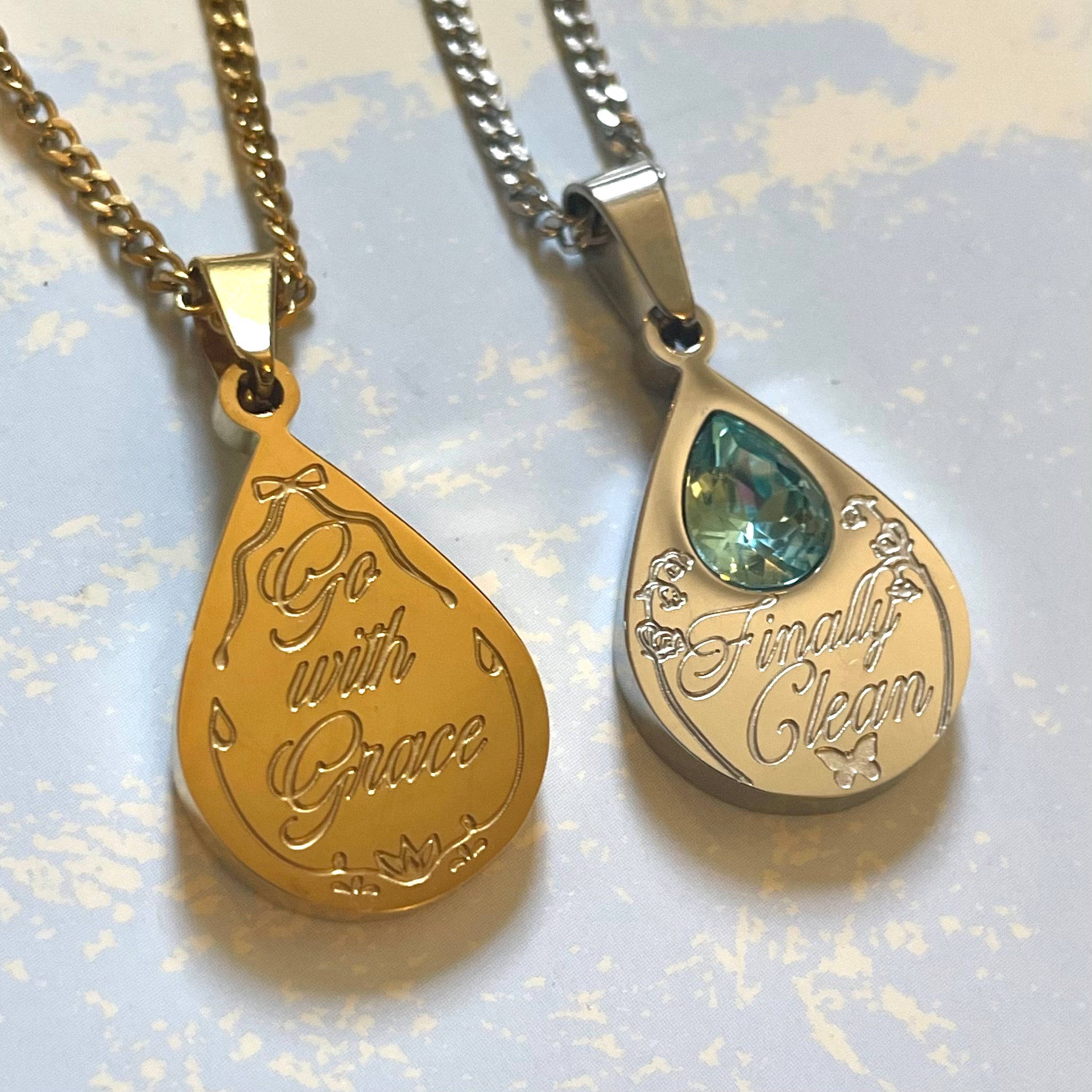 Crystal Clean Double-Sided Necklace
