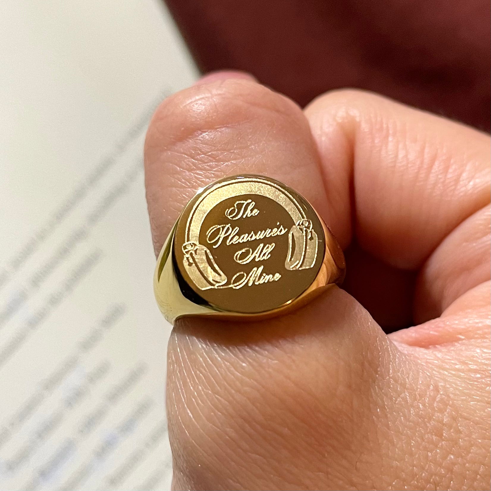 Pleasure's All Mine Signet Ring