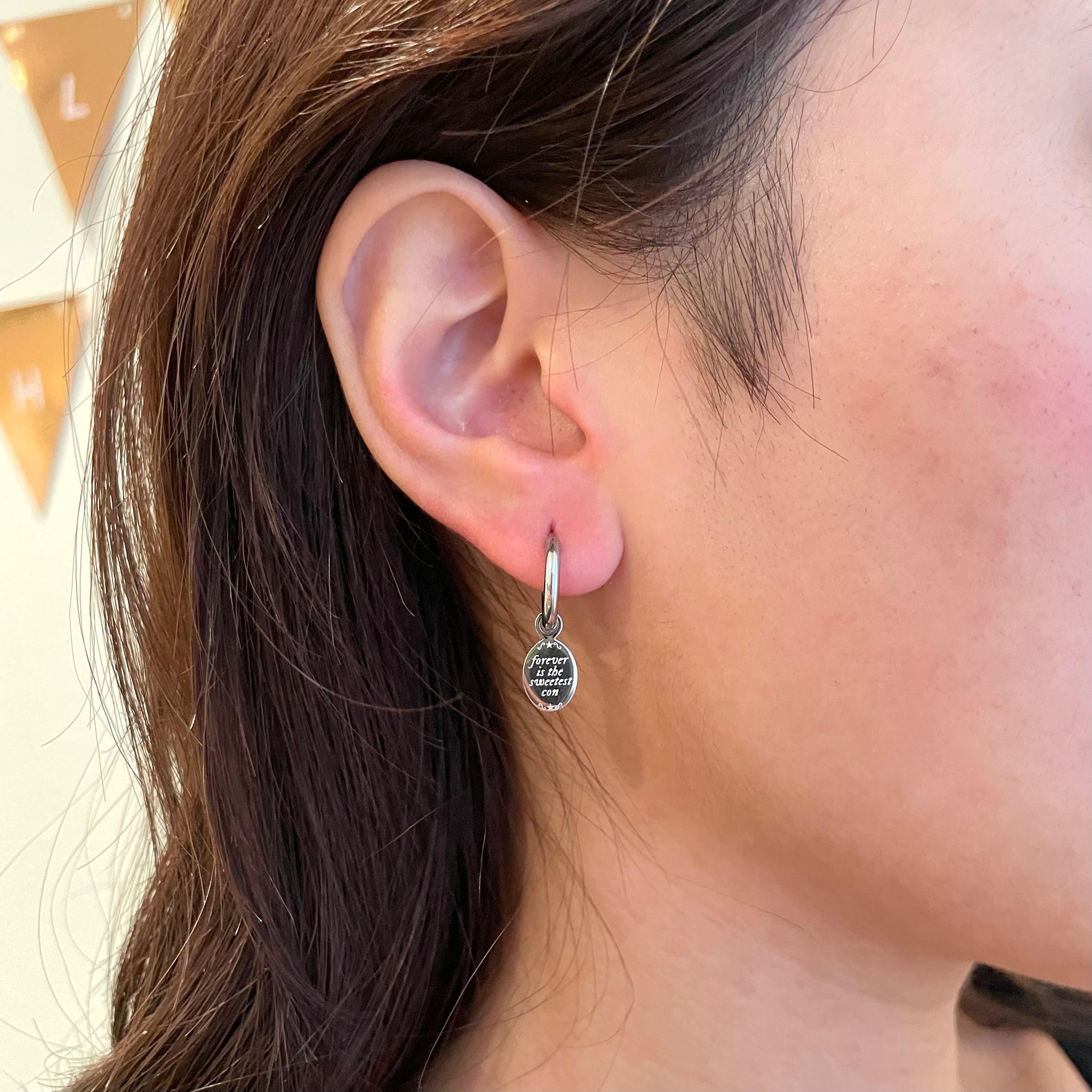 Forever Cowboy Dainty Double-Sided Mini Hoop Earrings