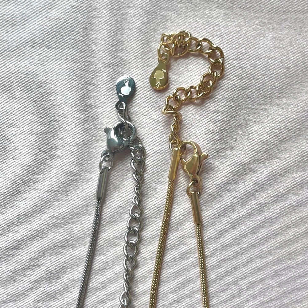 Ivy Stamp Double-Sided Enamel Necklace