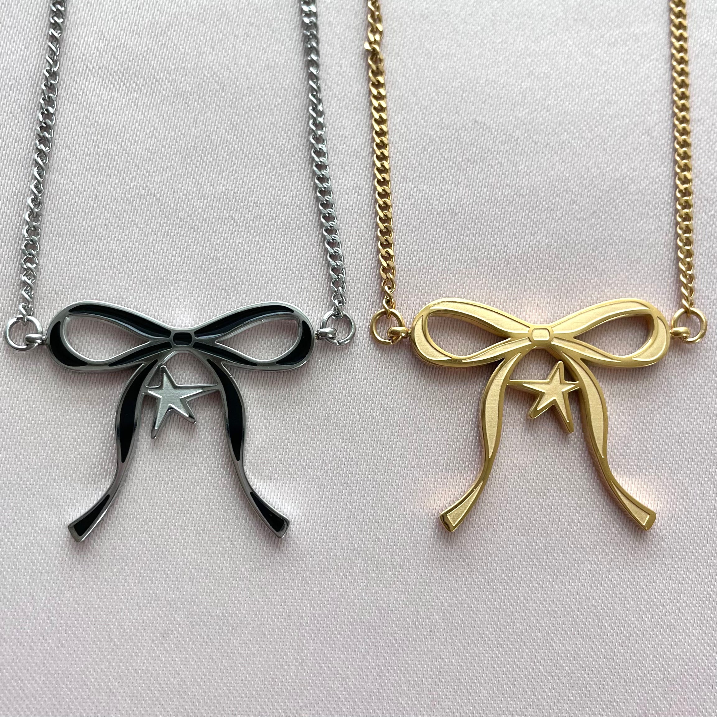 Starry Bow Necklace