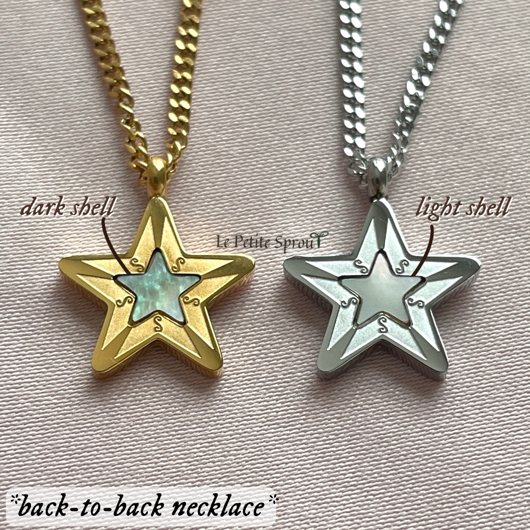 Stella Double-Sided Light Shell Necklace