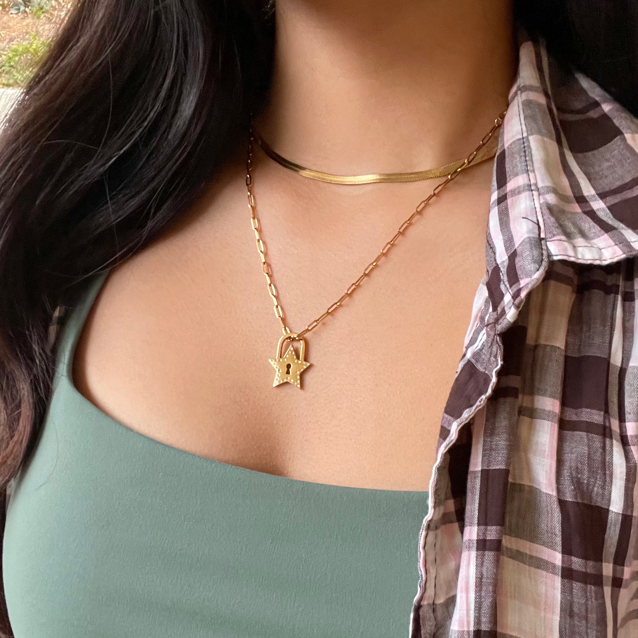 Star Lock Necklace
