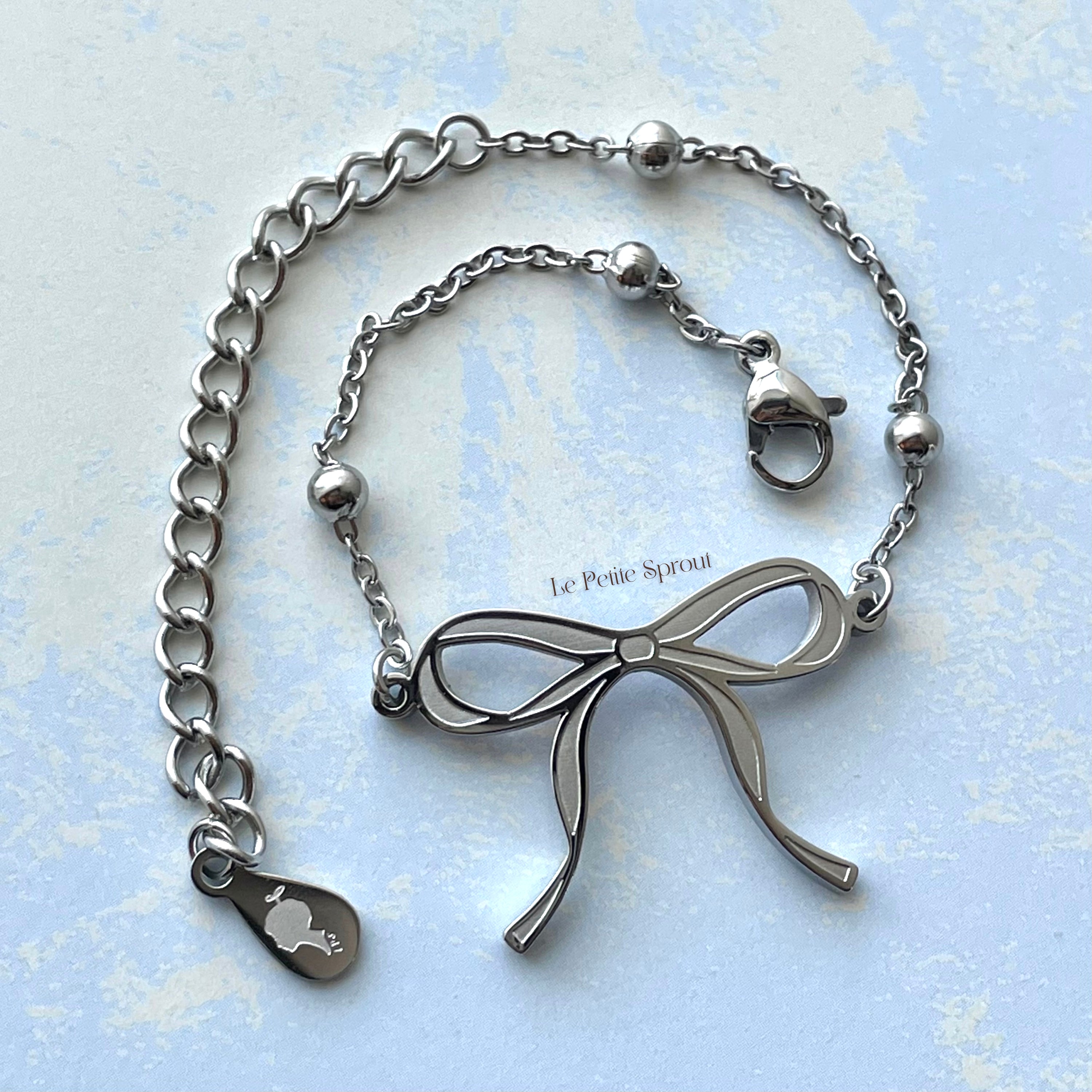 Blush Bow Double-Sided Bracelet