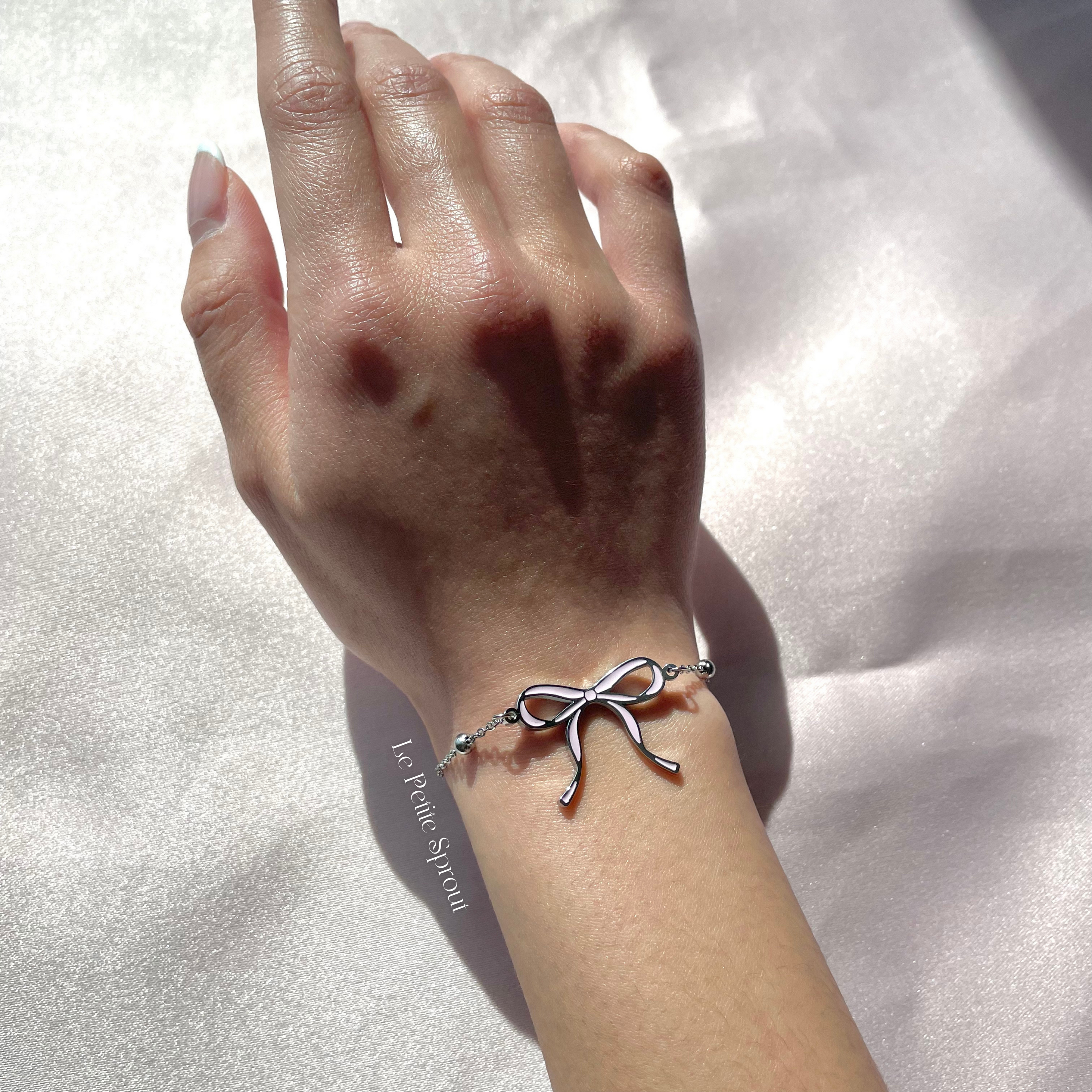 Blush Bow Double-Sided Bracelet