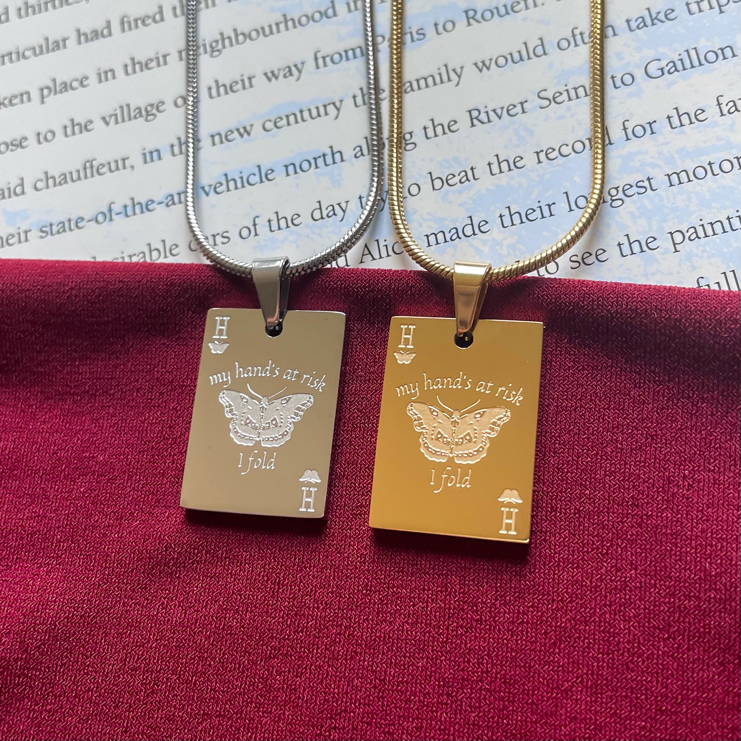 H Card Necklace