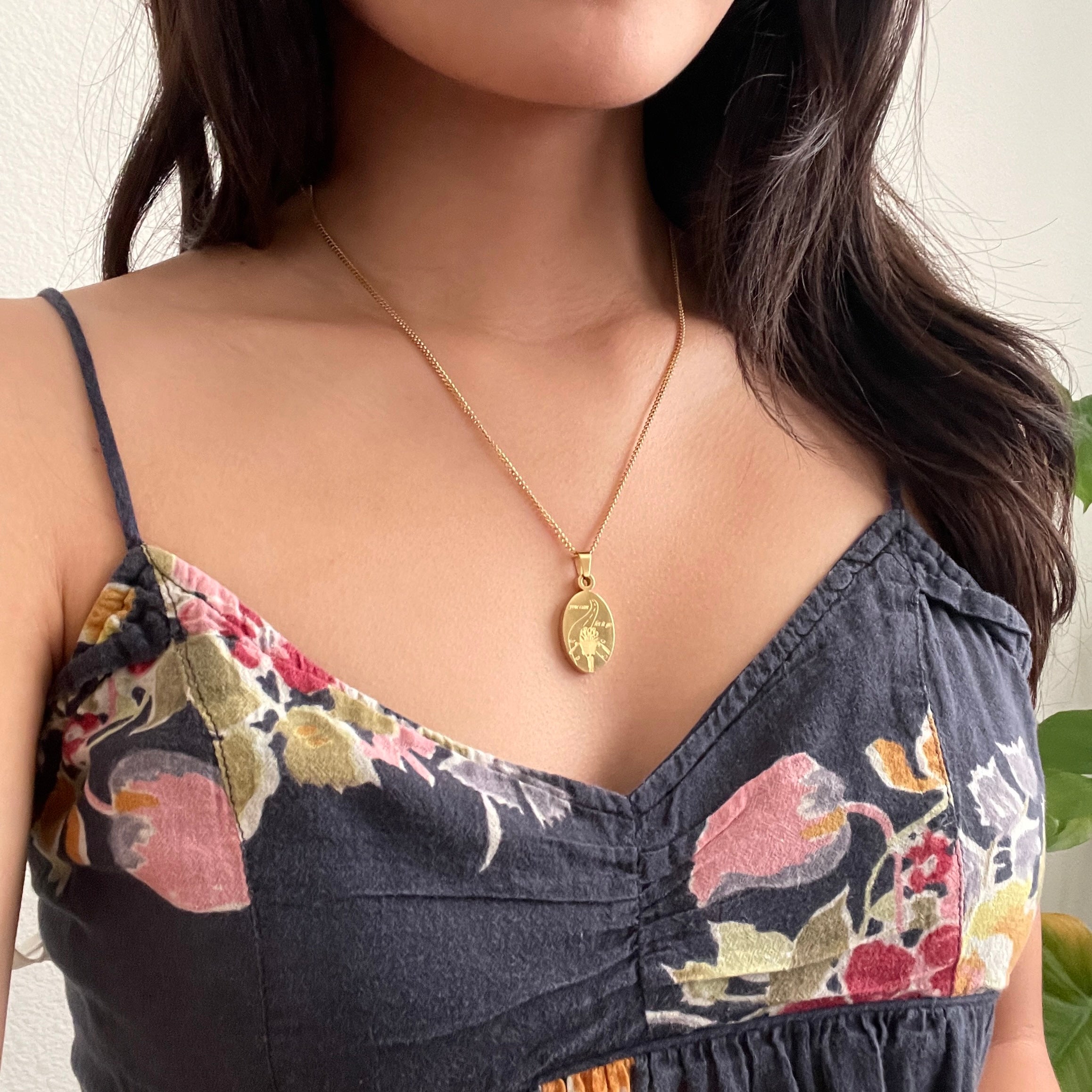 Flower Tea Double-Sided Necklace