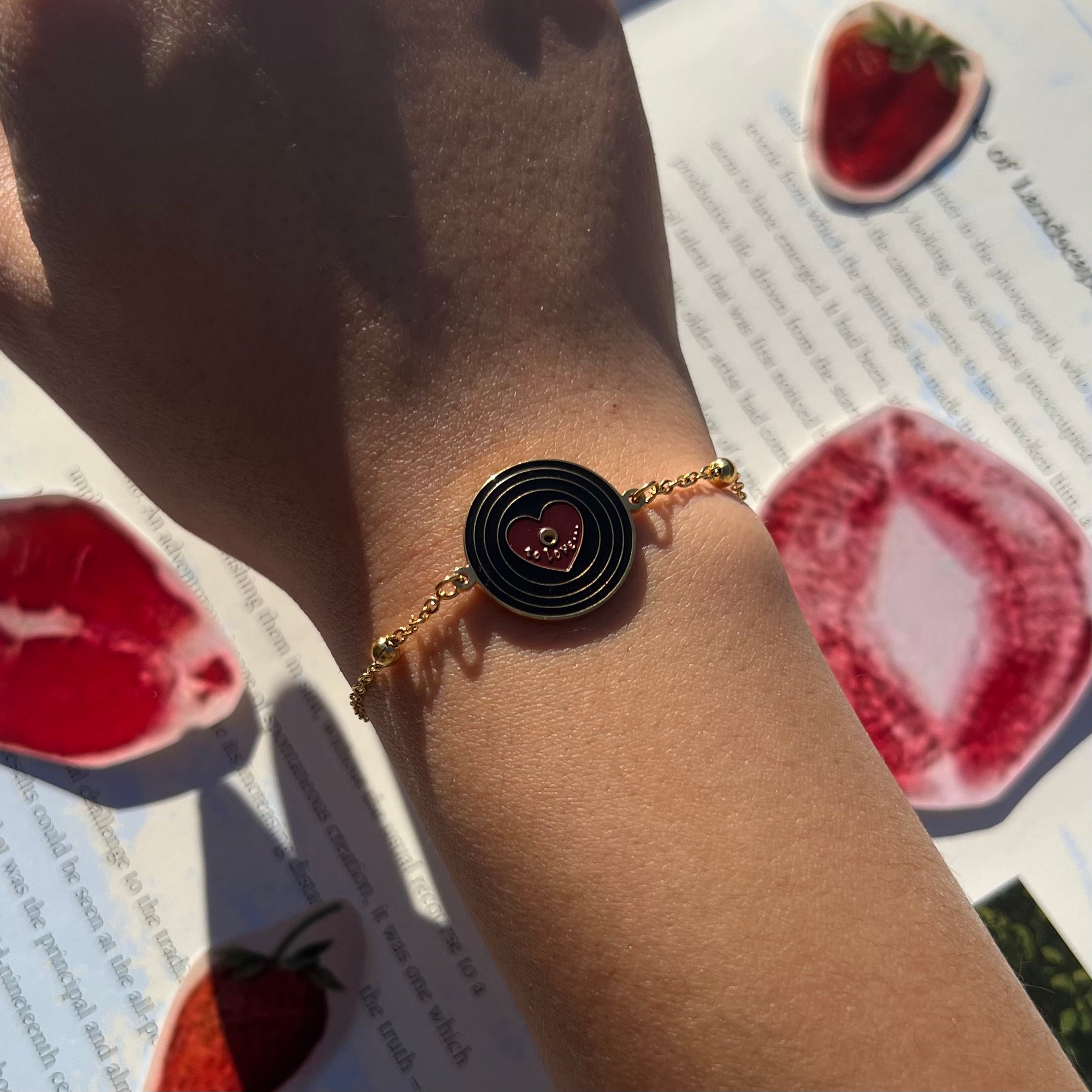 Heart Record 'to love...' Bracelet
