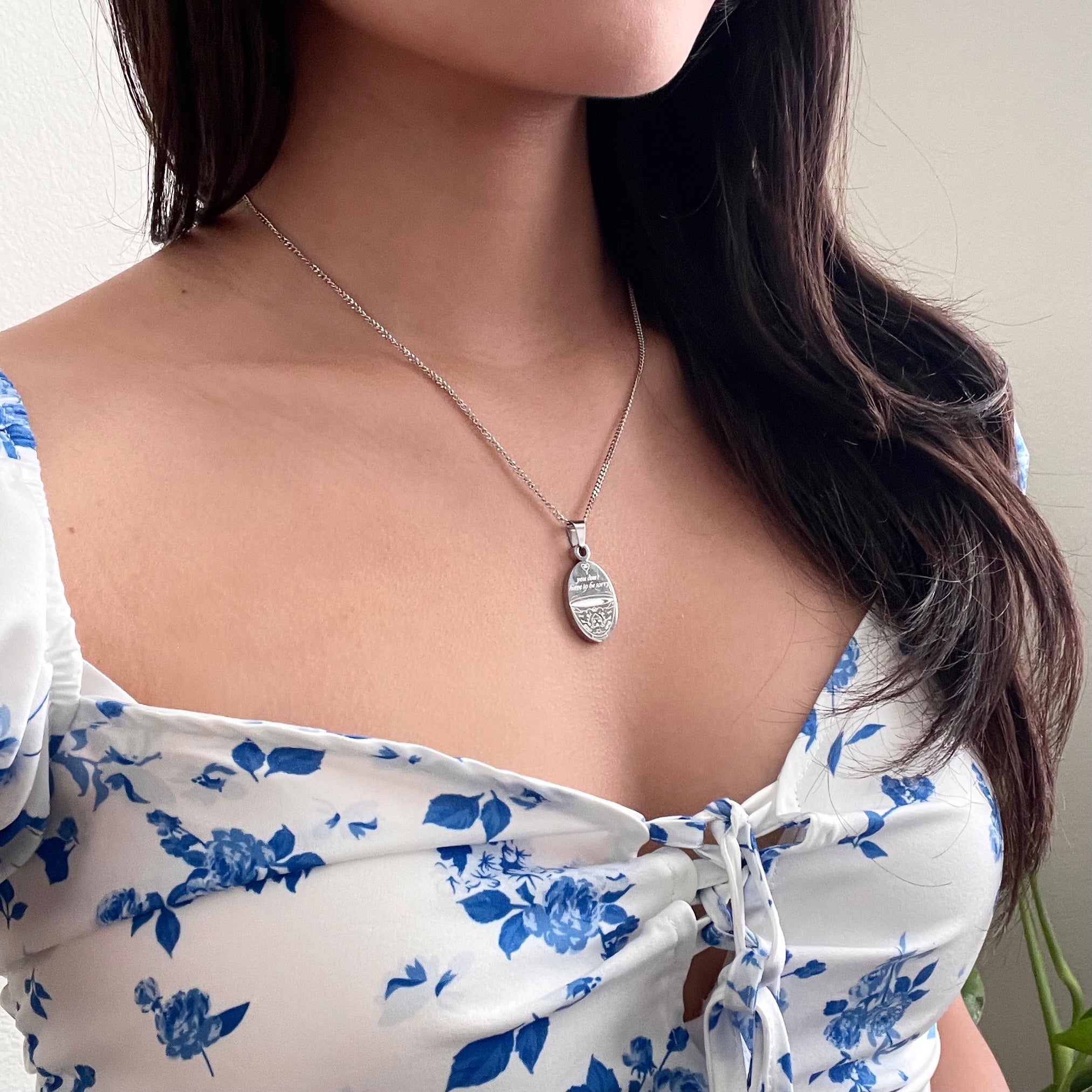 Flower Tea Double-Sided Necklace
