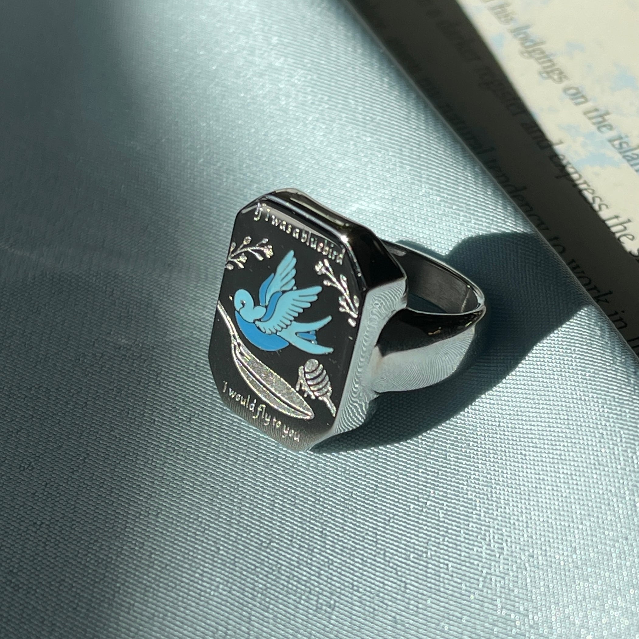 Bluebird Signet Ring