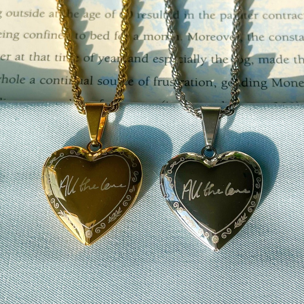 All the Love Heart Locket Necklace