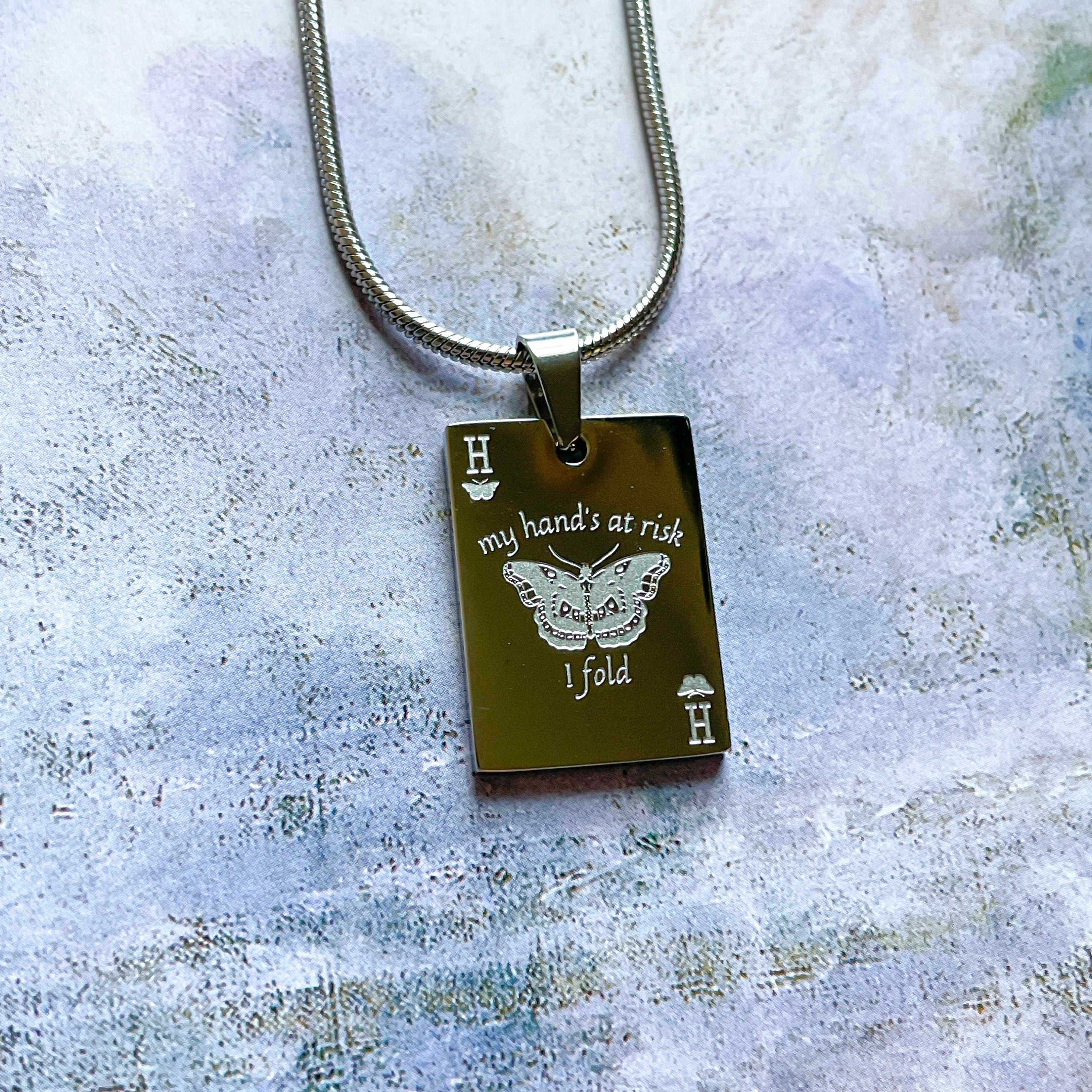 H Card Necklace