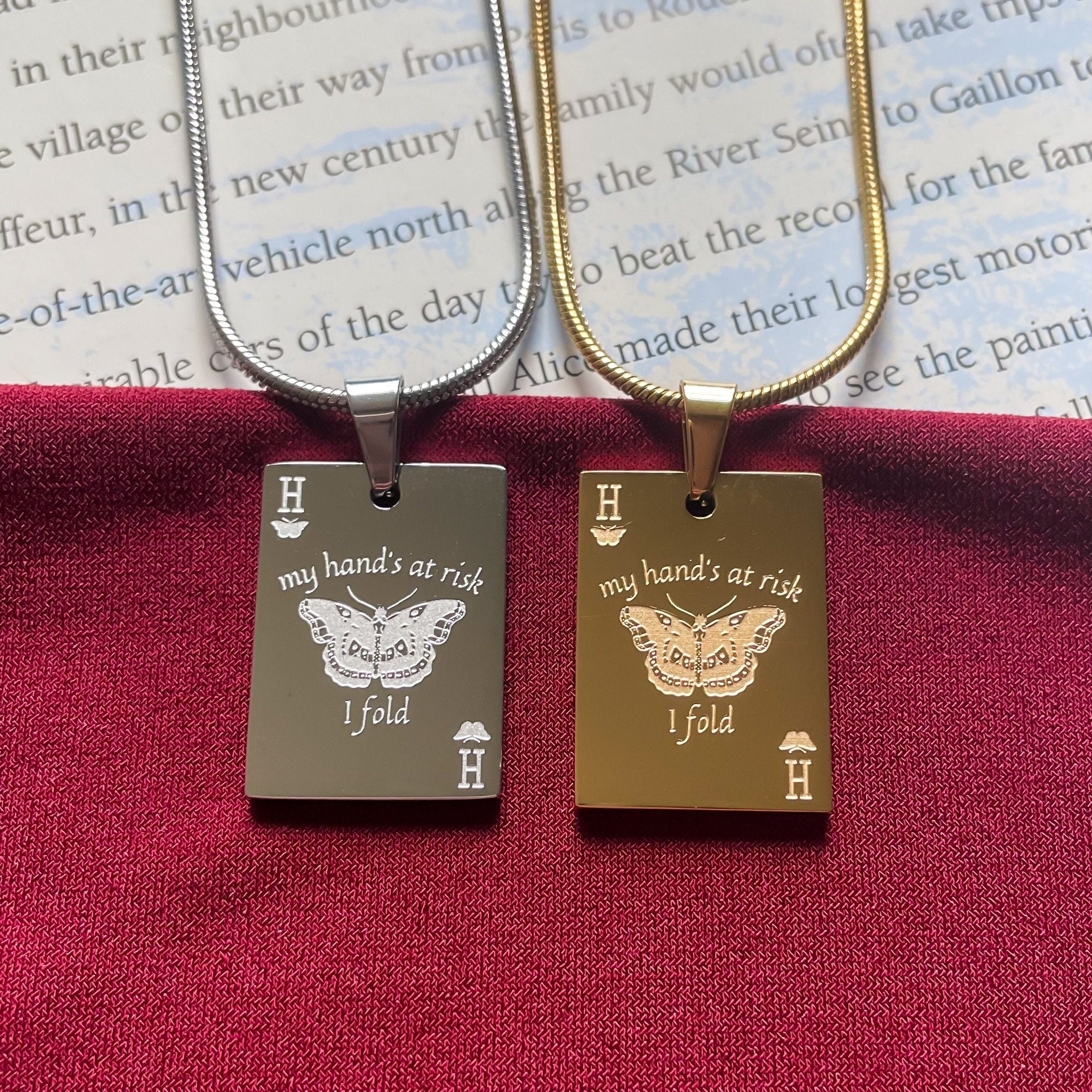 H Card Necklace