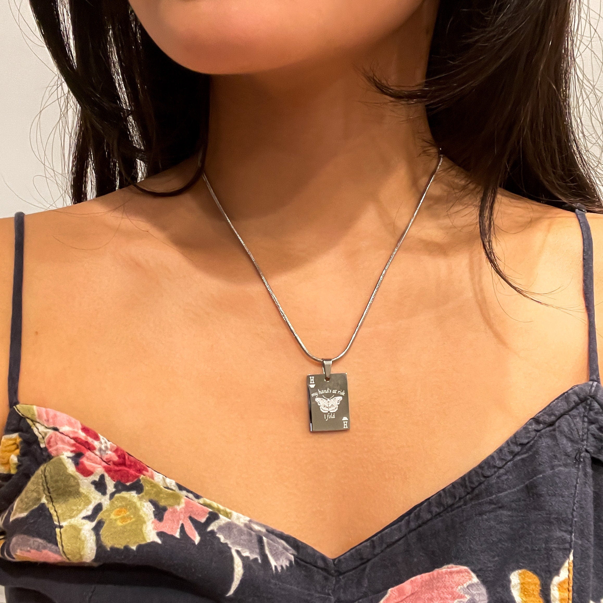 H Card Necklace