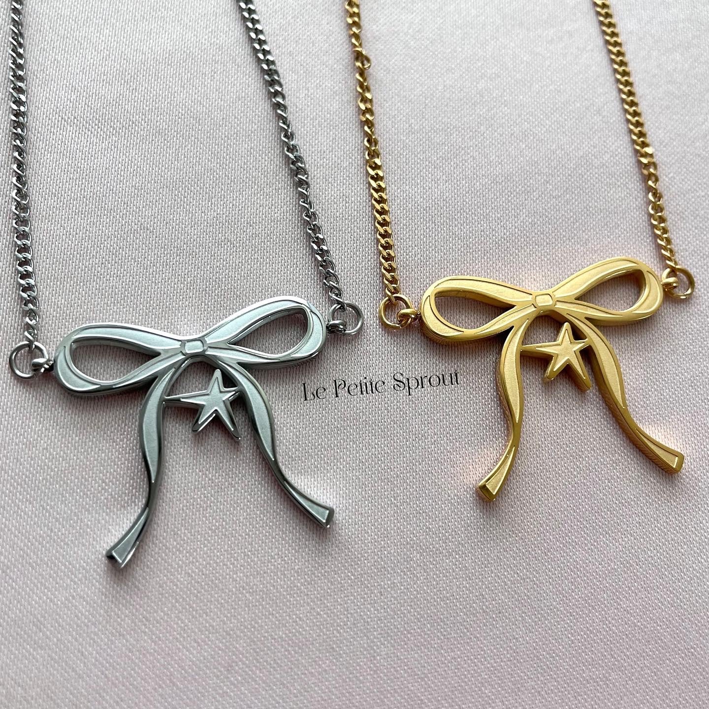 Starry Bow Necklace