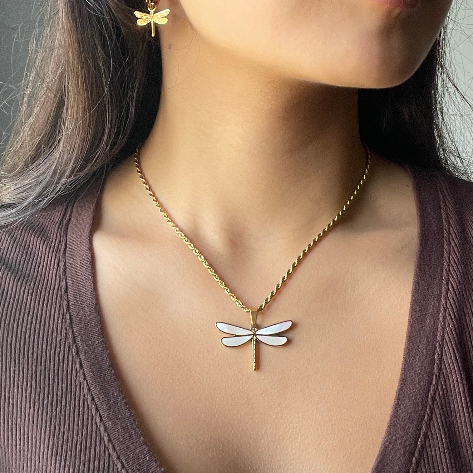 Dragonfly Double-Sided Necklace