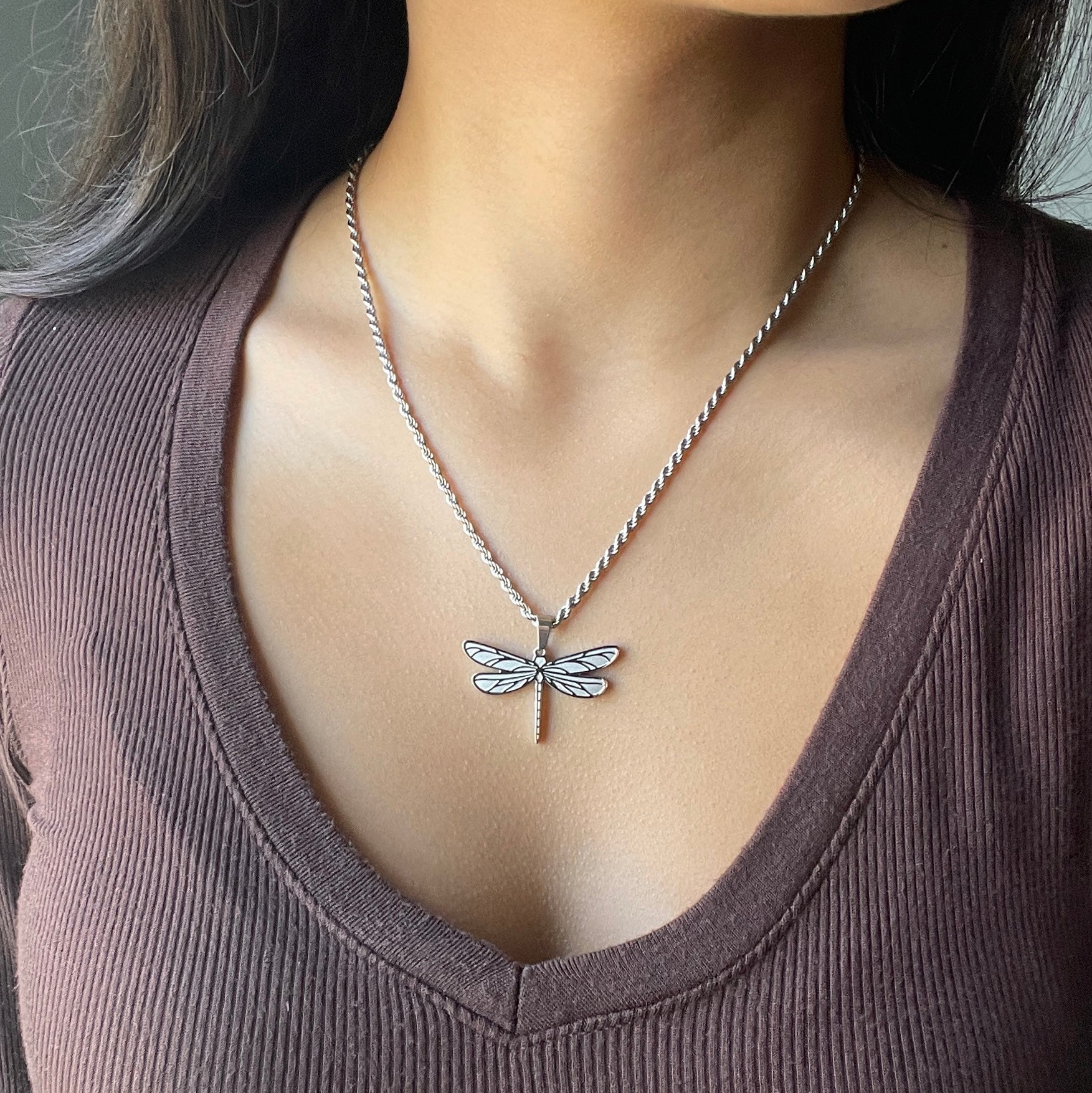 Dragonfly Double-Sided Necklace