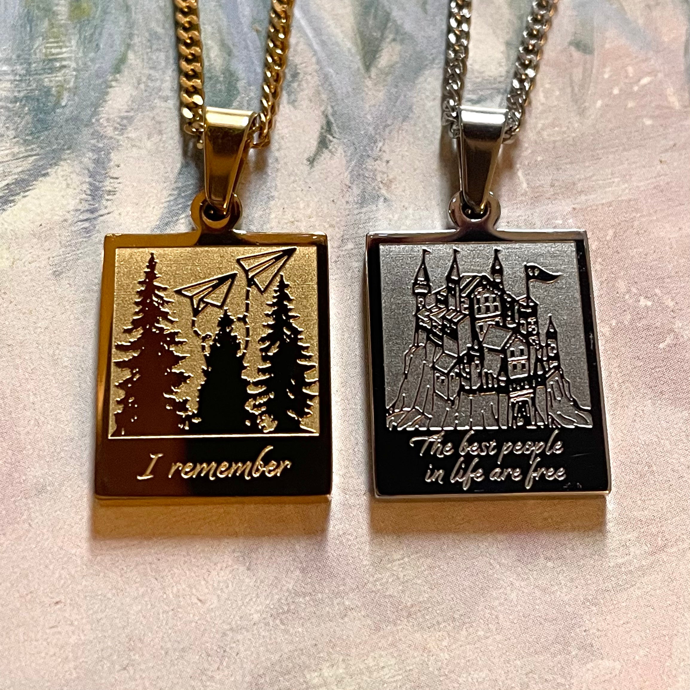 Castle in the Woods Double-Sided Necklace