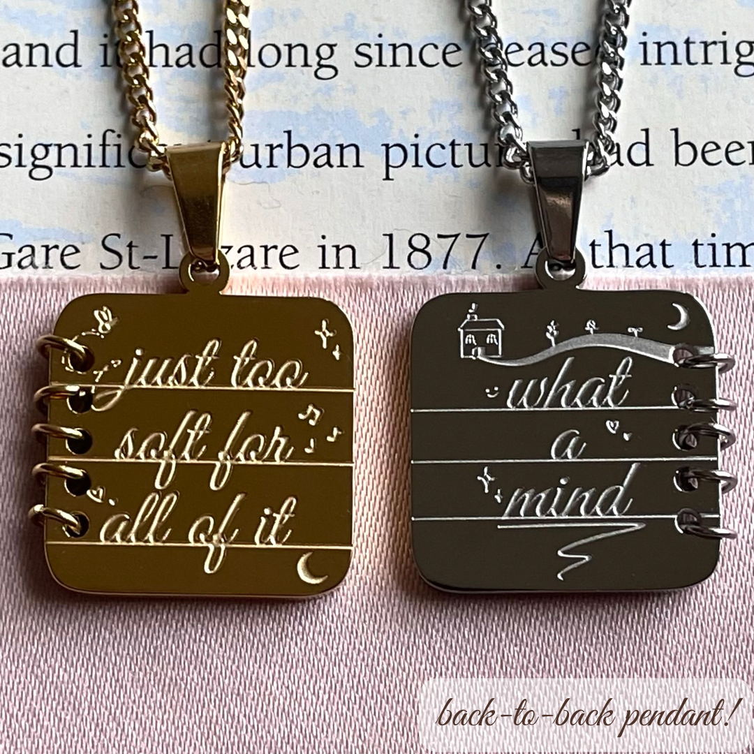 Double sided engraved necklace sale