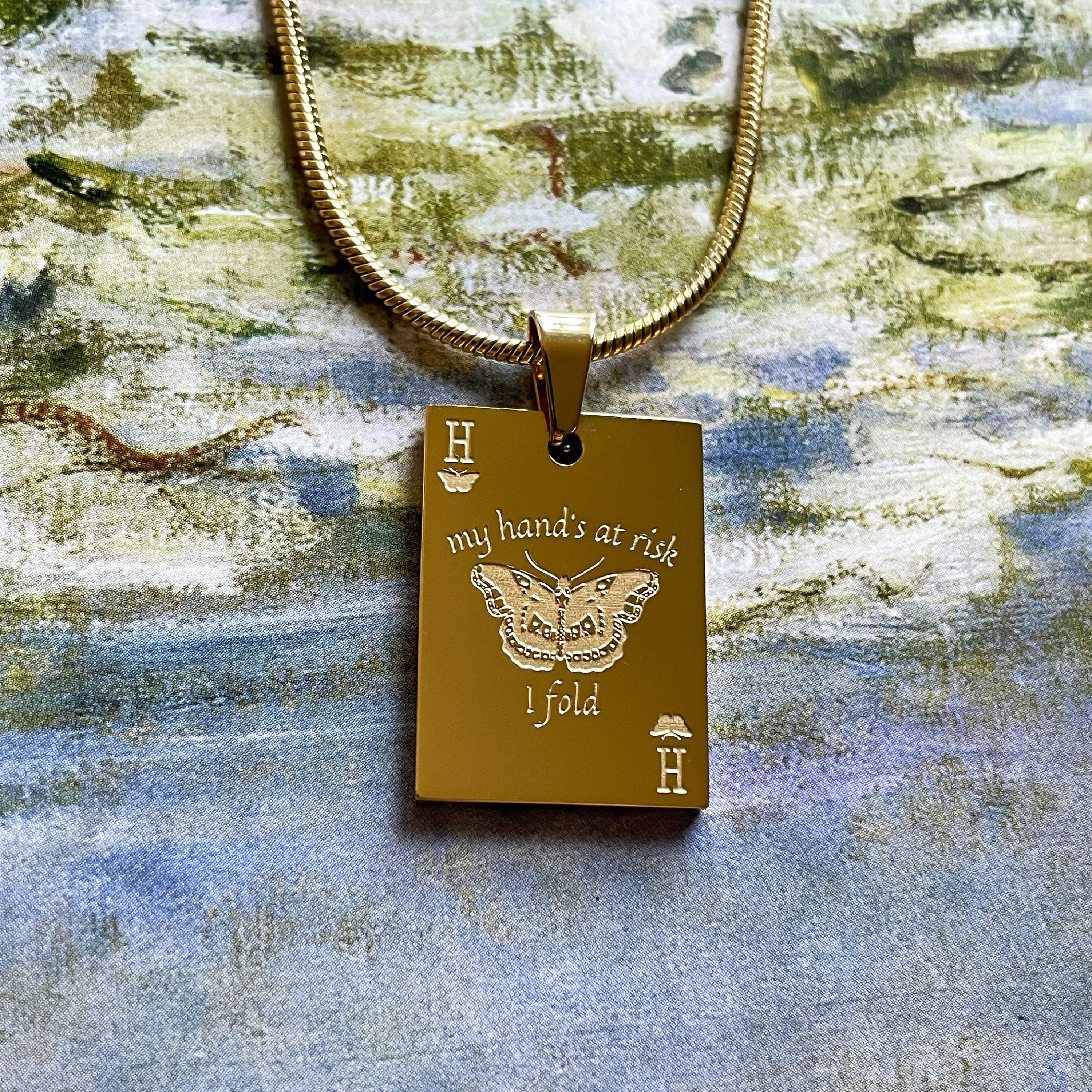 H Card Necklace